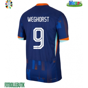 Nederländerna Wout Weghorst #9 Bortatröja EM 2024 Kortärmad